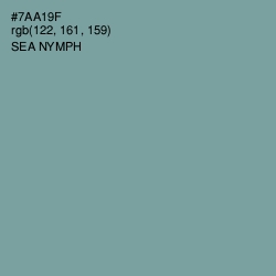 #7AA19F - Sea Nymph Color Image